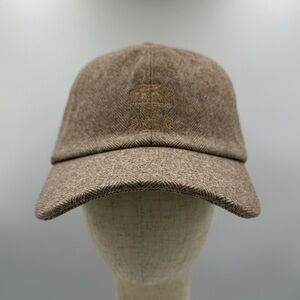 Brunello Cucinelli Cashmere Blend Baseball Cap Brown Herringbone Italy
